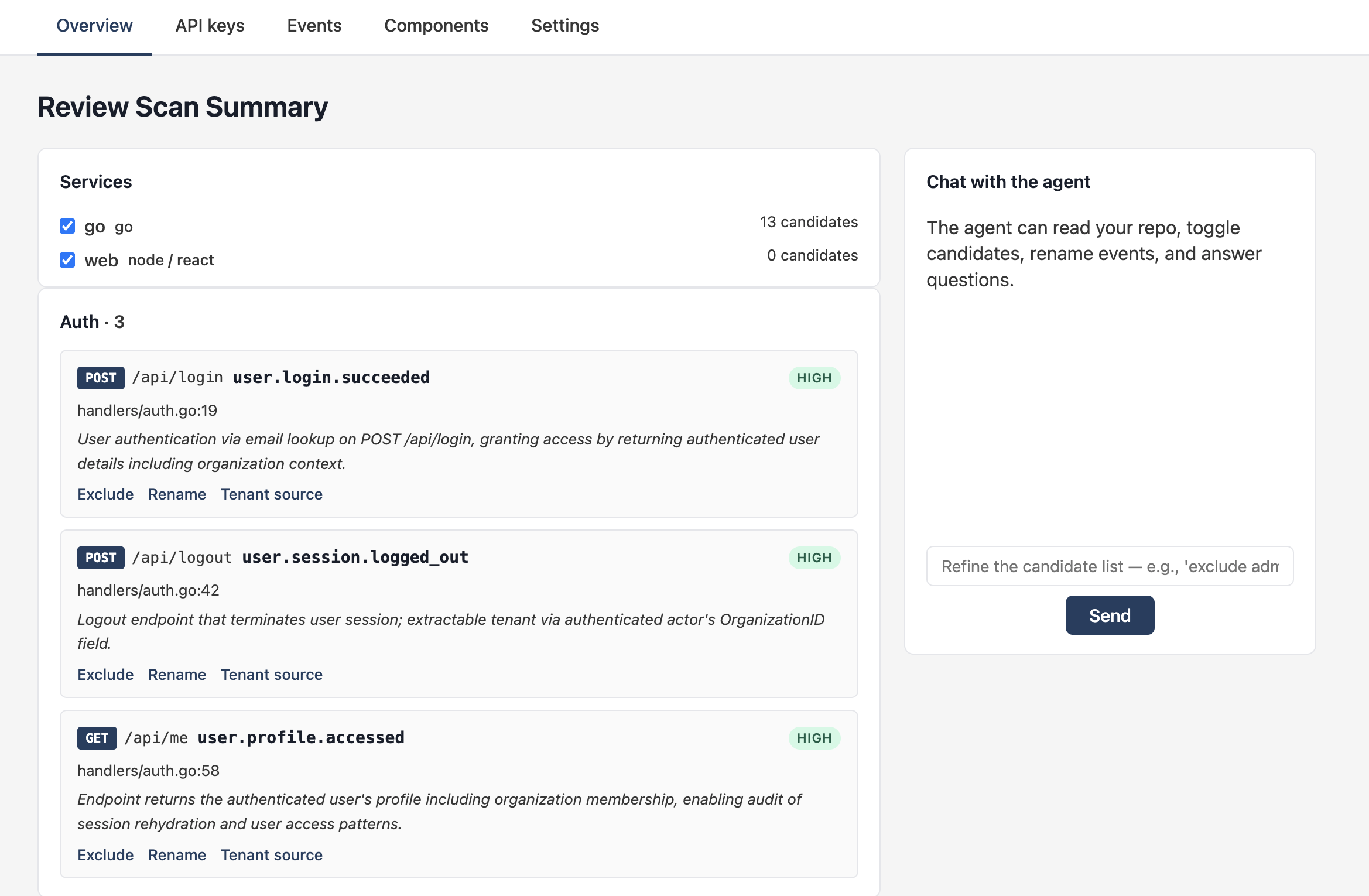 Review and tweak the repo scan results